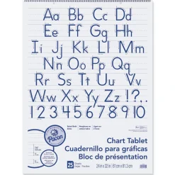 Pacon Chart Tablet, 24" x 32", 1 1/2" Ruled, 25 Sheets