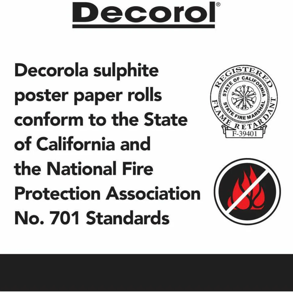 Pacon Decorol Flame-Retardant Paper Roll, 36" x 1000', Sky Blue