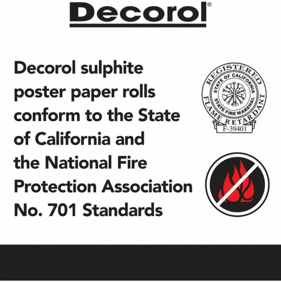 Pacon Decorol Flame-Retardant Paper Roll, 36" x 1000', Yellow
