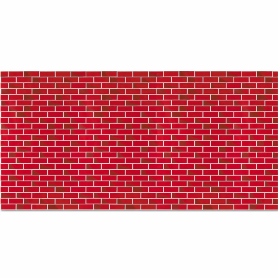 Pacon Fadeless Designs Bulletin Board Paper, Brick, 50 ft x 48", Red/White