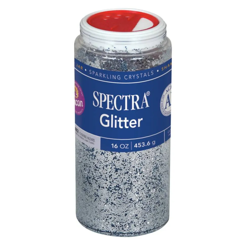Pacon Glitter, Shaker-Top Can, Silver