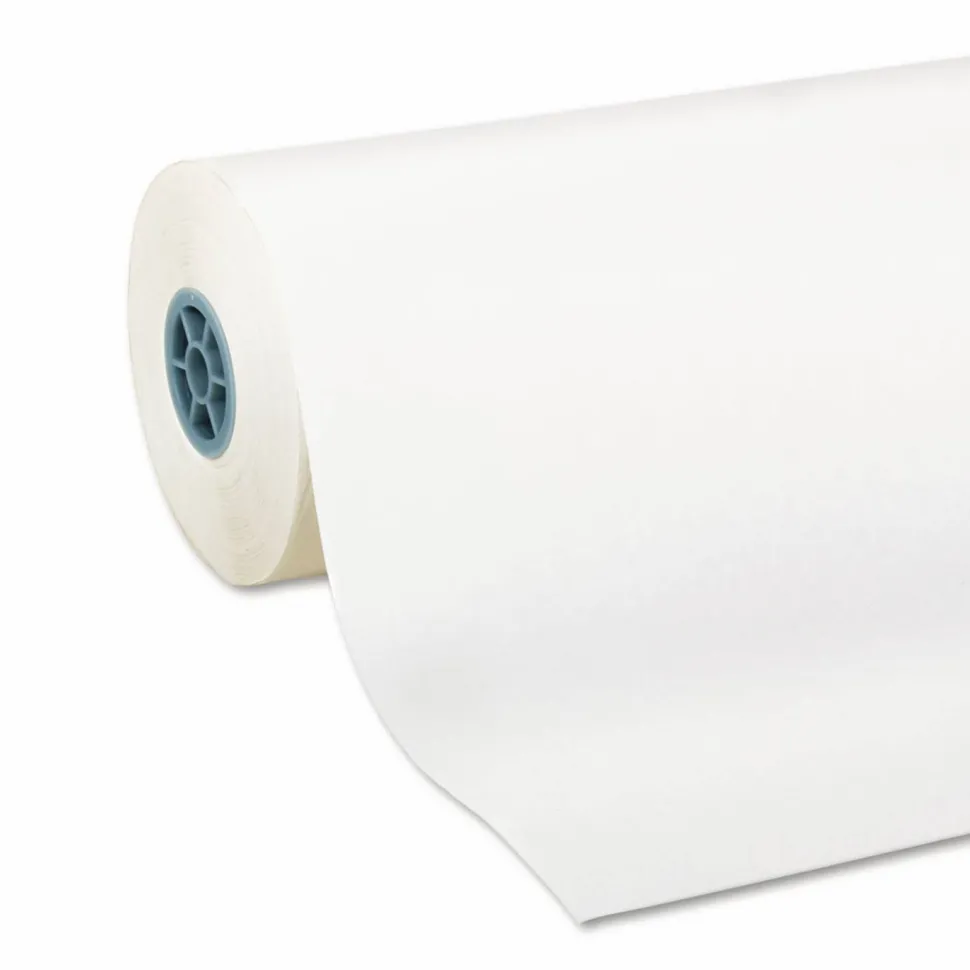 Pacon Kraft Paper Roll, 40 lb Wrapping Weight, 24" x 1,000 ft, White