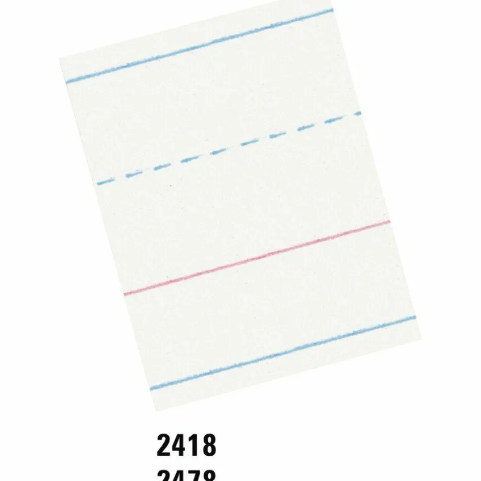 Pacon Multi-Program Handwriting Papers, Grade K, 10 1/2" x 8", Pack Of 500 Sheets