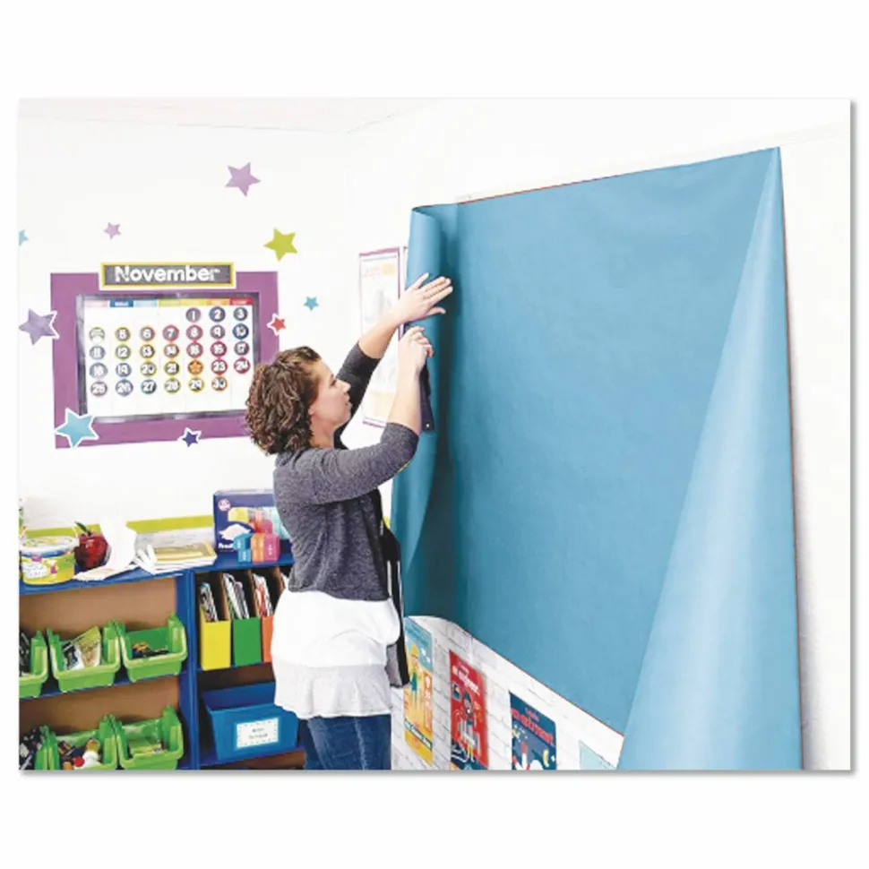 Pacon Rainbow Duo-Finish Kraft Paper Roll, 36" x 1000', Sky Blue