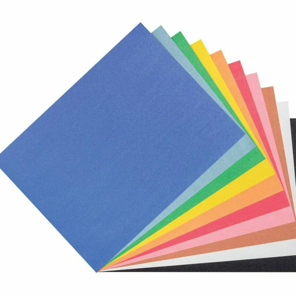Pacon Rainbow Super Value Construction Paper Ream, 45 lb Text, 9 x 12, Assorted, 500 Sheets/Ream