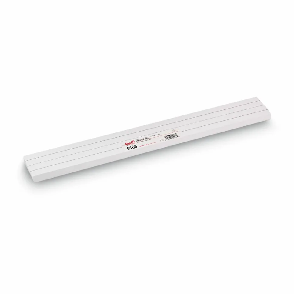 Pacon Sentence Strips, 3" x 24", White Tagboard, Pack Of 100, 5166