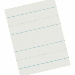 Pacon Skip-A-Line Ruled Newsprint Paper, 1/2" Two-Sided Long Rule, 8.5 x 11, 500/Pack