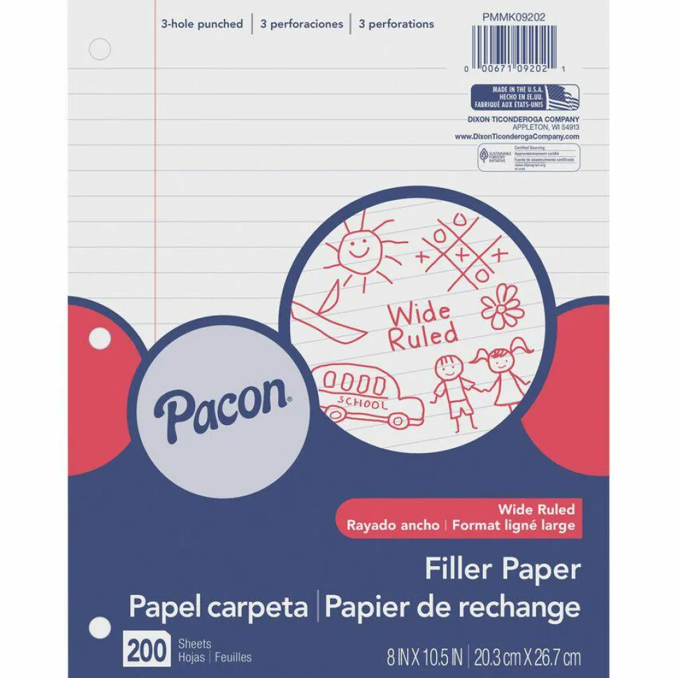 Pacon Wide Ruled Filler Paper