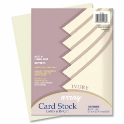 Pacon Array Card Stock, 65 lb Cover Weight, 8.5 x 11, Ivory, 100/Pack