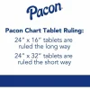 Pacon Chart Pad, 24" x 32", 2-Hole Top Punched, 1" Ruled, 70 Sheets