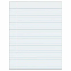 Pacon Composition Paper, Unpunched, 3/8" Rule, 8 1/2" x 11", White, Pack Of 500 Sheets