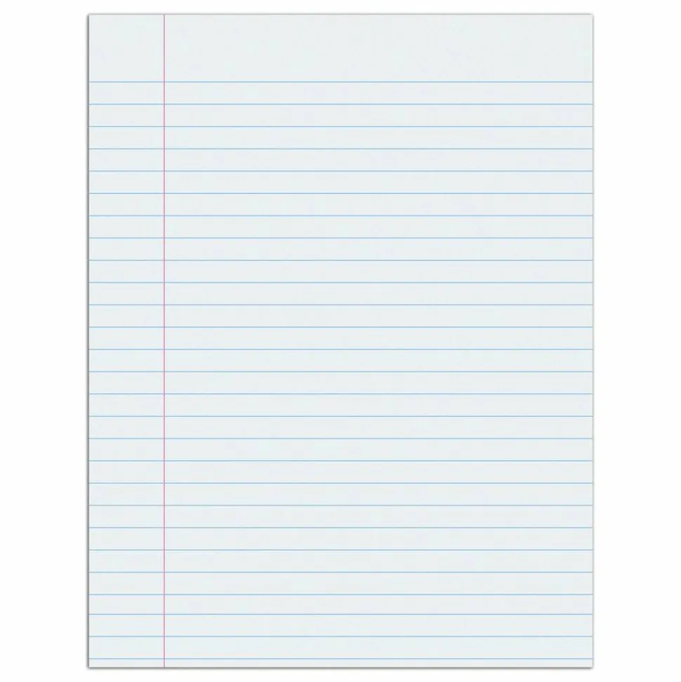 Pacon Composition Paper, Unpunched, 3/8" Rule, 8 1/2" x 11", White, Pack Of 500 Sheets