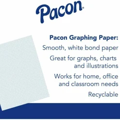 Pacon Composition Paper, 8.5 x 11, Quadrille: 4 sq/in, 500/Pack