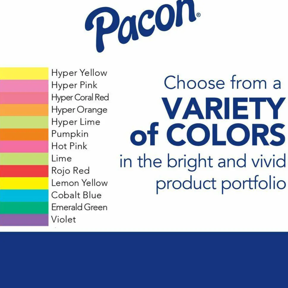 Pacon Kaleidoscope Multipurpose Colored Paper, 24 lb Bond Weight, 8.5 x 11, Hyper Orange, 500/Ream