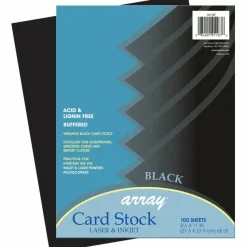 Pacon Multi-Use Card Stock, Black, Letter (8.5" x 11"), 65 Lb, Pack Of 100