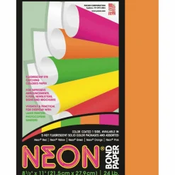 Pacon Neon Bond Paper - Orange