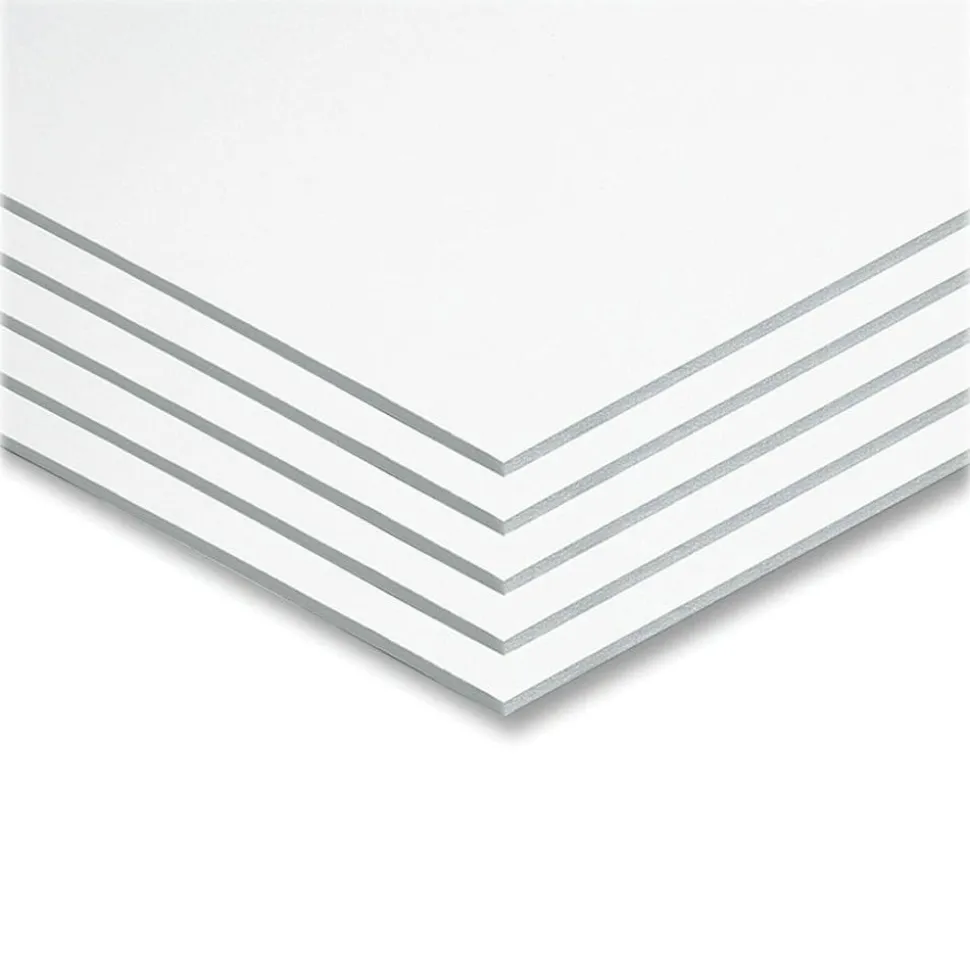 Pacon Original Foam Core Graphic Art Board, 22" x 28", White, Carton Of 5