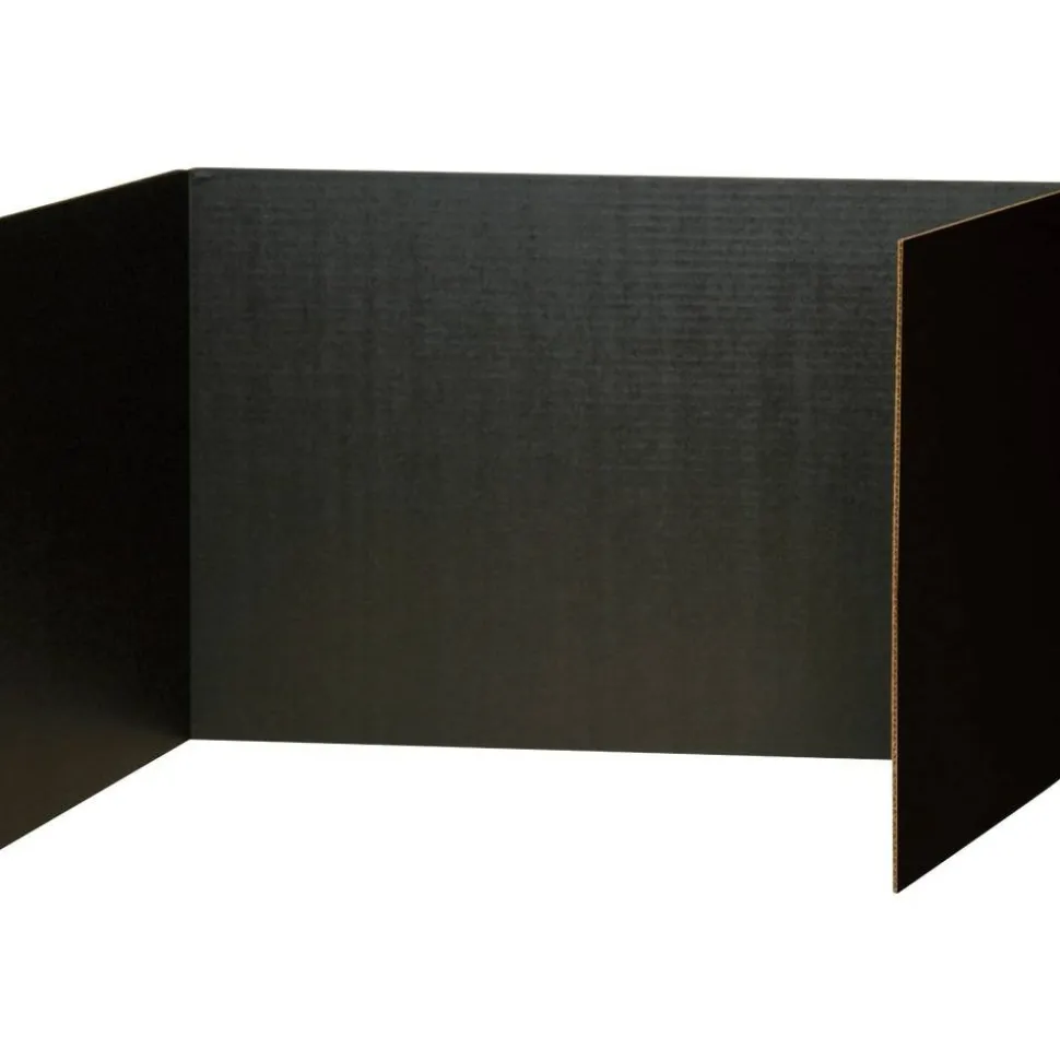 Pacon Round Table Privacy Board, 80% Recycled, Black, Pack Of 4
