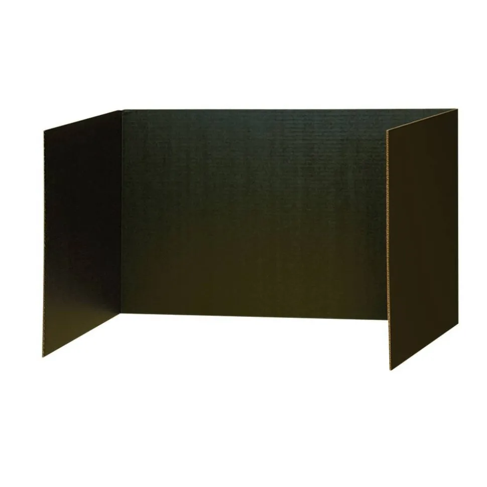 Pacon Round Table Privacy Board, 80% Recycled, Black, Pack Of 4