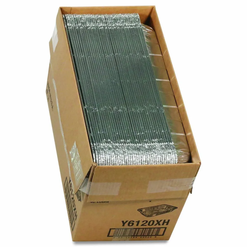 Pactiv Evergreen Aluminum Steam Table Pan, Full-Size Medium, 2.2" Deep, 19.6 x 11.6, 40/Carton