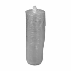 Pactiv Evergreen ClearView Dome-Style Lids with Tabs, Fluted, 3/4”H x 8-15/16”W x 8-15/16”D, Clear, Plastic, Carton Of 504 Lids