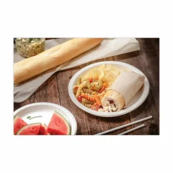 Pactiv Evergreen EarthChoice Pressware Dinnerware, Plates, 10”, White, Carton Of 300 Plates