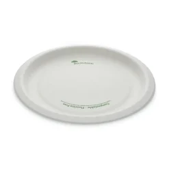Pactiv Evergreen EarthChoice Pressware Dinnerware, Plates, 10”, White, Carton Of 300 Plates