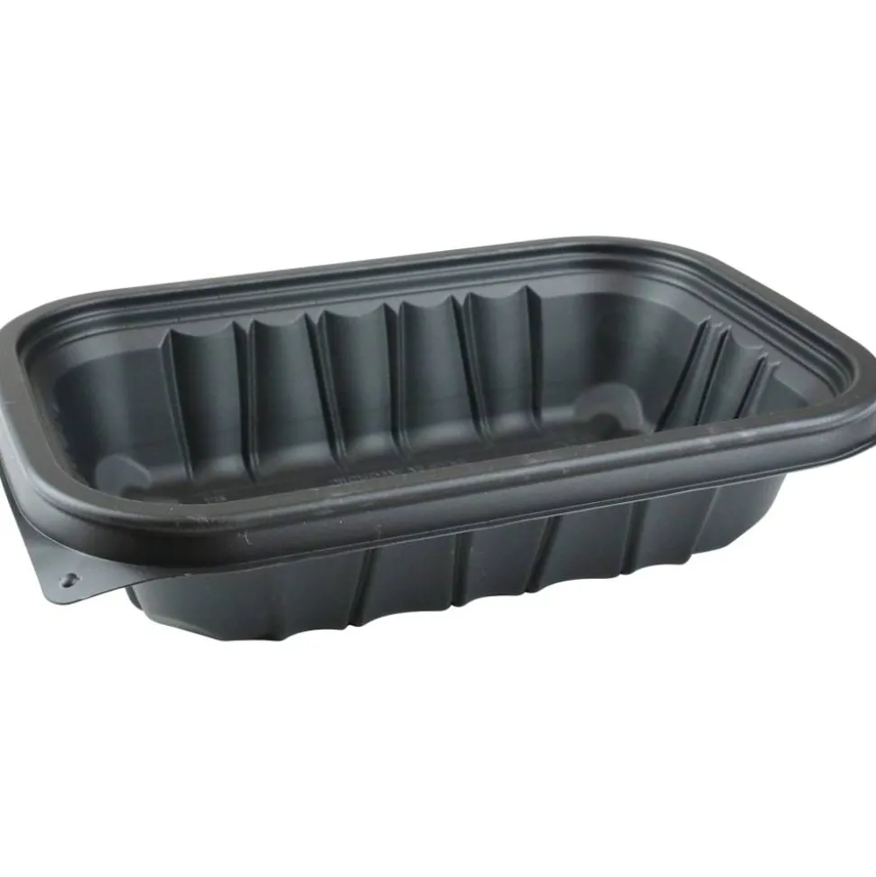 Pactiv Evergreen EarthChoice Entree2Go Container Bases, 9” x 6", 24 Oz, Black, Carton Of 300