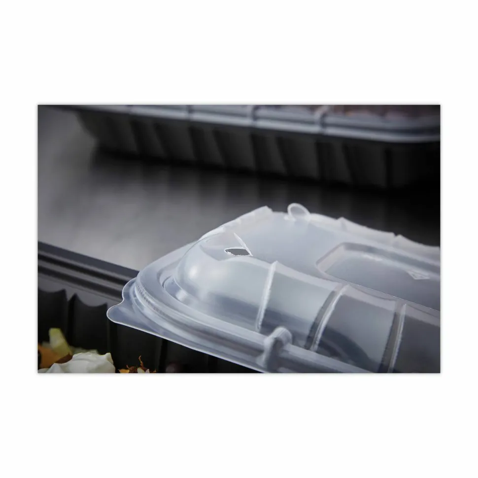 Pactiv Evergreen EarthChoice Entrée2Go Takeout Containers, 1”H x 11-3/4”W x 8-3/4”D, Clear, Case Of 200 Containers