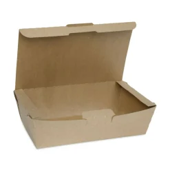 Pactiv Evergreen EarthChoice Tamper Evident OneBox Paper Boxes, 2-3/4”H x 9-1/16”W x 4-7/8”D, Case Of 162 Boxes
