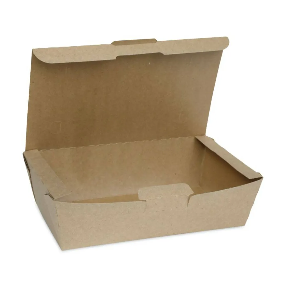 Pactiv Evergreen EarthChoice Tamper Evident OneBox Paper Boxes, 2-3/4”H x 9-1/16”W x 4-7/8”D, Case Of 162 Boxes