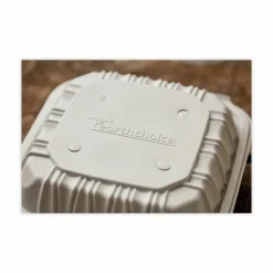 Pactiv Evergreen EarthChoice Vented Microwavable MFPP Hinged Lid Containers, 3-Compartment, White, Carton Of 146 - YCNW0853
