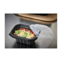 Pactiv Evergreen EarthChoice Entrée2Go Takeout Containers, 12 Oz, Black, Carton Of 600 Containers