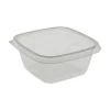 Pactiv Evergreen EarthChoice Square Bowls, 16 Oz, Clear, Plastic, Carton Of 504 Bowls