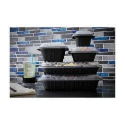 Pactiv Evergreen EarthChoice Entrée2Go Takeout Containers, 64 Oz, Black, Carton Of 200 Containers