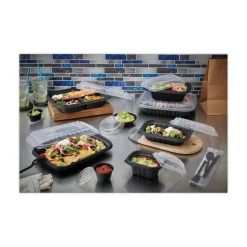 Pactiv Evergreen EarthChoice Entrée2Go Takeout Containers, 64 Oz, Black, Carton Of 200 Containers