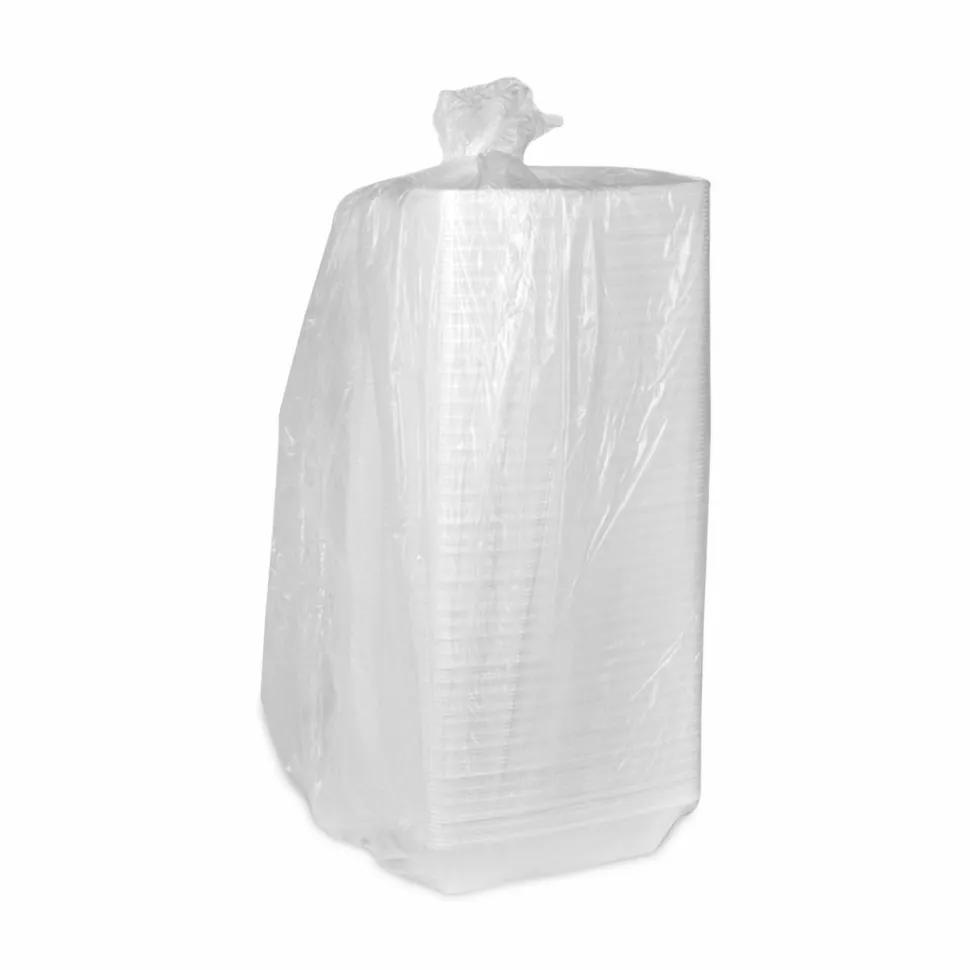 Pactiv Evergreen Foam Hinged Lid Containers, Single Tab Lock Hoagie, 9.8 x 5 x 3.3, White, 560/Carton