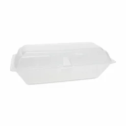 Pactiv Evergreen Foam Hinged Lid Containers, Single Tab Lock Hoagie, 9.8 x 5 x 3.3, White, 560/Carton