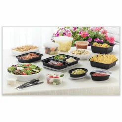 Pactiv Evergreen Newspring VERSAtainer Microwavable Containers, Round, 32 oz, 7 x 7 x 2.8, White/Clear, Plastic, 150/Carton