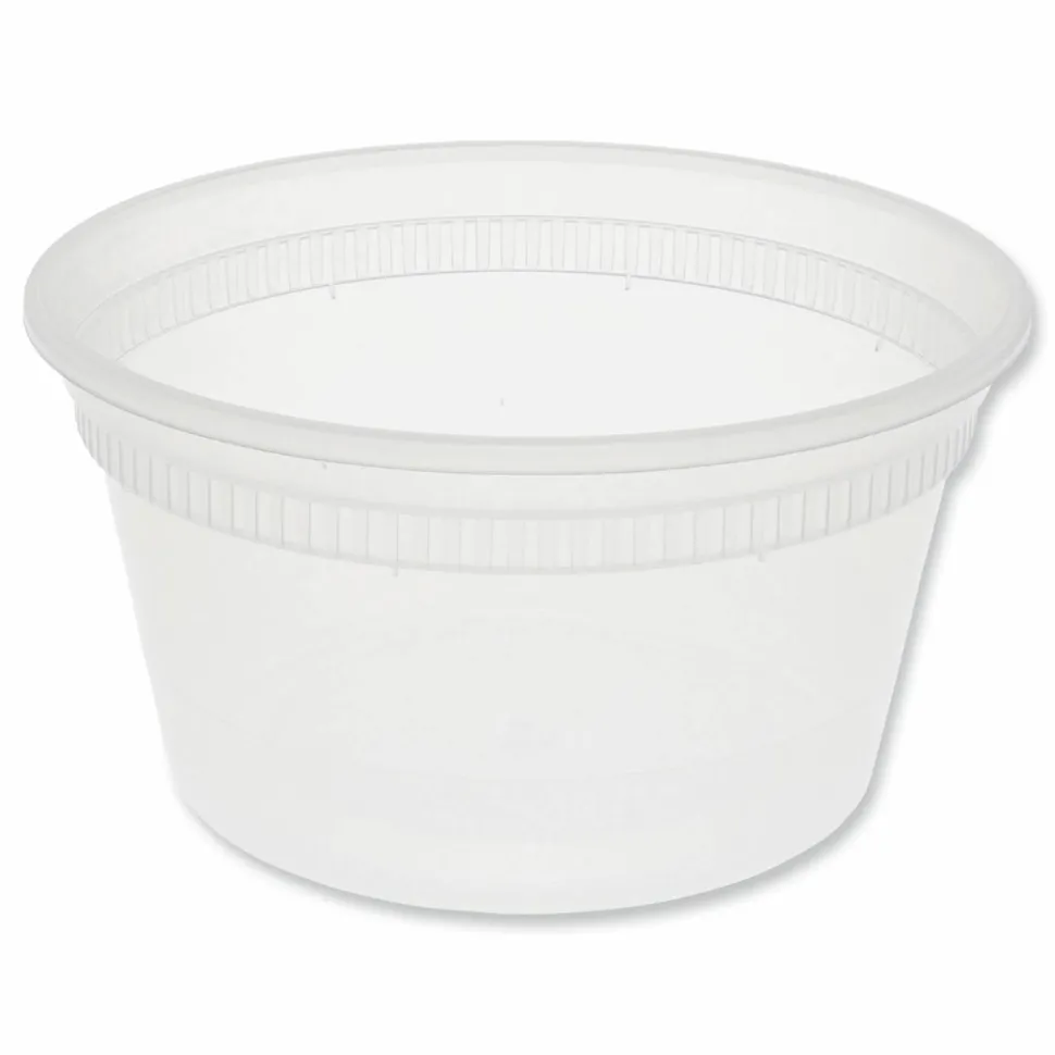 Pactiv Evergreen Newspring DELItainer Microwavable Container, 12 oz, 4.6 x 4.6 x 2.5, Clear, Plastic, 480/Carton