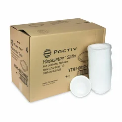 Pactiv Evergreen Placesetter Satin Non-Laminated Foam Dinnerware, Bowl, 12 oz, White, 1,000/Carton