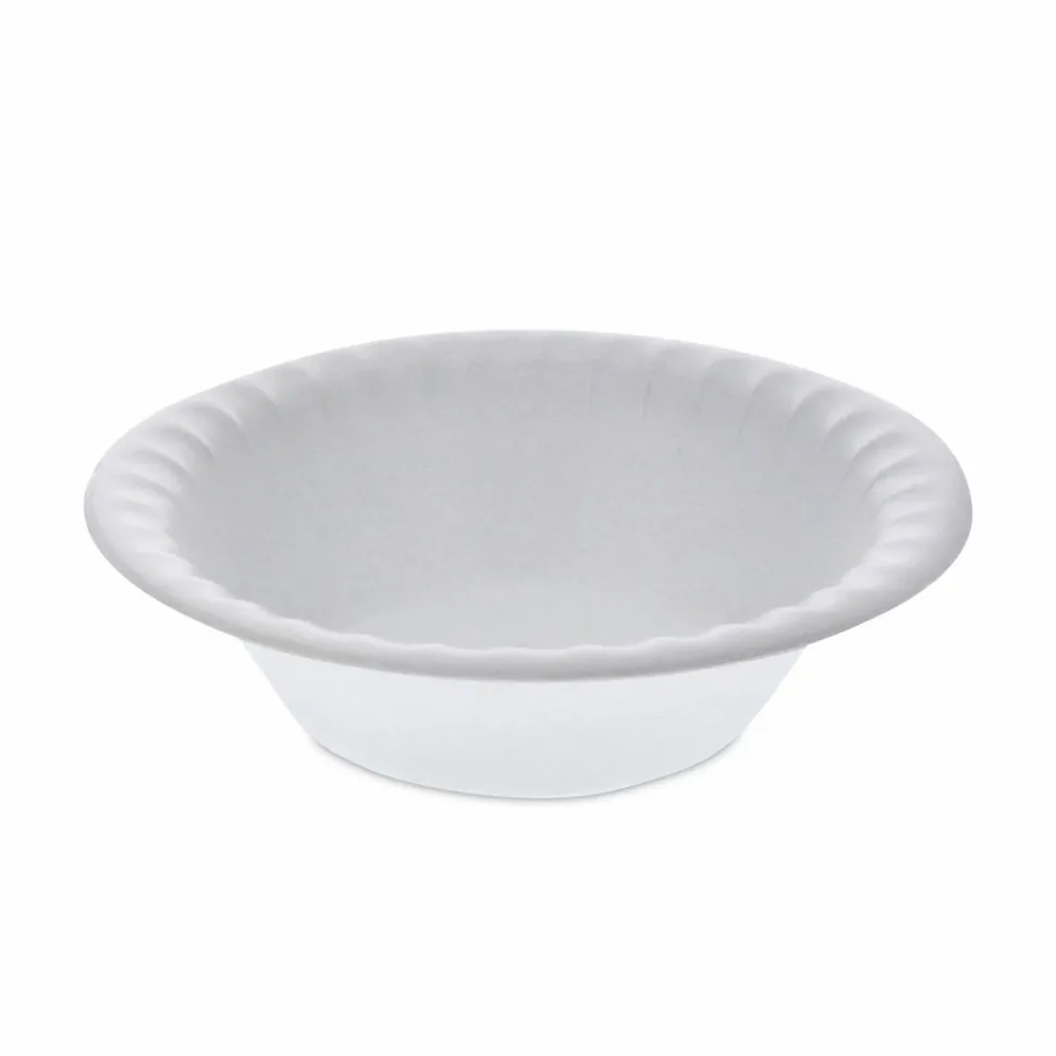 Pactiv Evergreen Placesetter Satin Non-Laminated Foam Dinnerware, Bowl, 12 oz, White, 1,000/Carton