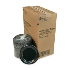 Pactiv Evergreen Placesetter Deluxe Laminated Foam Dinnerware, Plate, 9", Black, Carton Of 500 Plates