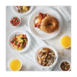 Pactiv Evergreen Placesetter Satin Non-Laminated Foam Dinnerware, Platter, 8.5 x 11.5, White, 500/Carton