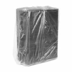 Pactiv Evergreen SmartLock Foam Hinged Lid Container, Large, 3 Compartments, 9 x 9.5 x 3.3, Black, 150/Carton
