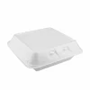 Pactiv Evergreen SmartLock Foam Hinged Lid Container, Large, 3 Compartments, 9 x 9.25 x 3.25, White, 150/Carton