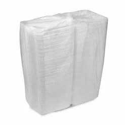 Pactiv Evergreen SmartLock Foam Hinged Lid Container, Large, 3 Compartments, 9 x 9.25 x 3.25, White, 150/Carton