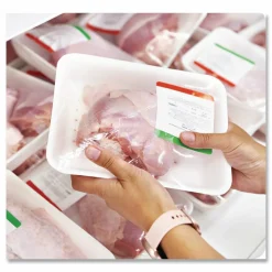 Pactiv Evergreen Supermarket Tray, #10P, 10.75 x 5.5 x 1.2, White, Foam, 400/Carton