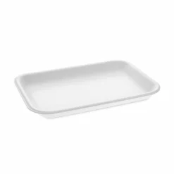 Pactiv Evergreen Supermarket Tray, #2, 8.2 x 5.7 x 0.91, White, Foam ,500/Carton