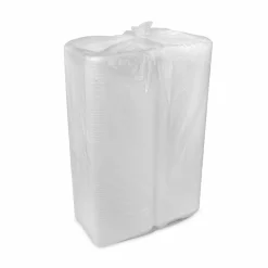 Pactiv Evergreen Vented Foam Hinged Lid Container, Dual Tab Lock, 8.4 x 8 x 3, White, 150/Carton